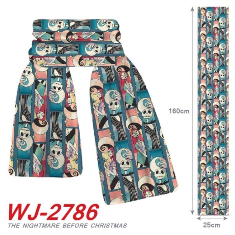 The Nightmare Before Christmas Anime Plush Impression Scarf Neck 25x160cm