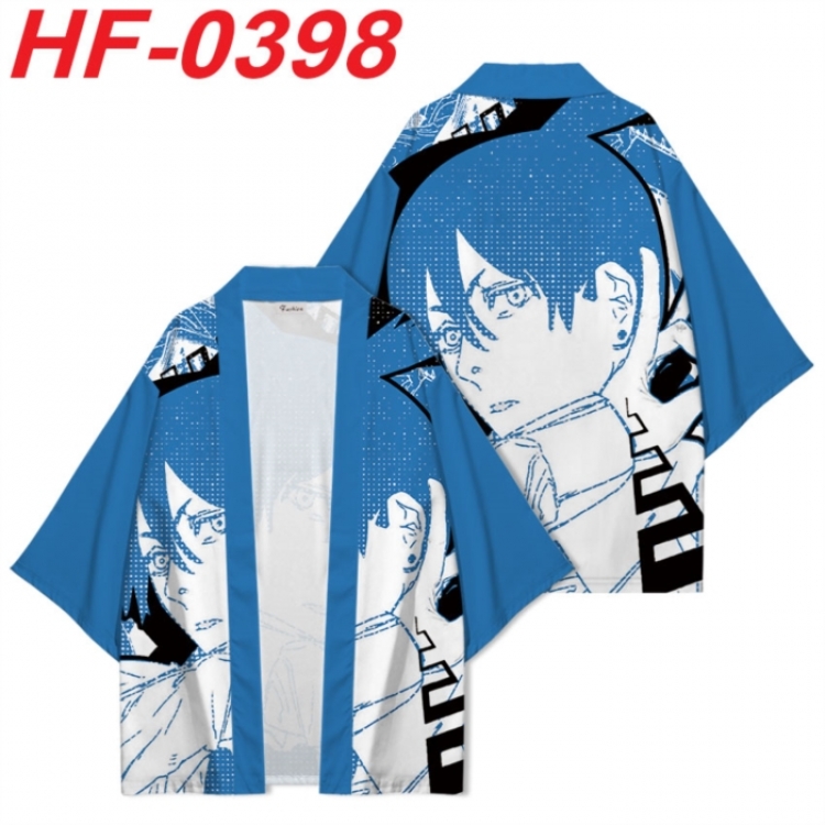 Chainsaw Man Anime digital printed French velvet kimono top from S to 4XL 