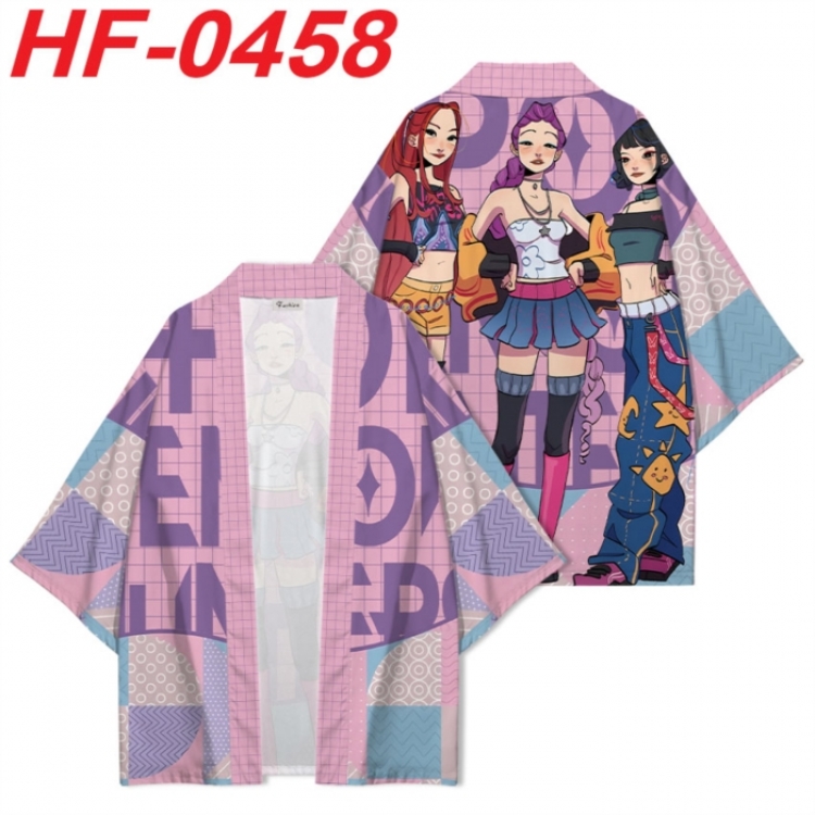 K-Pop:Demon Hunters Anime digital printed French velvet kimono top from S to 4XL 