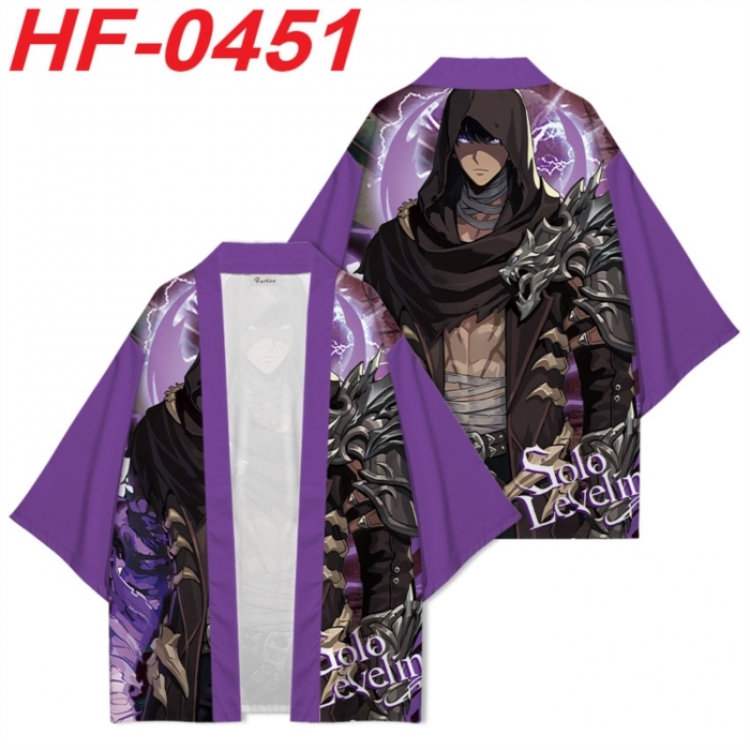 Solo Leveling:Arise Anime digital printed French velvet kimono top from S to 4XL 