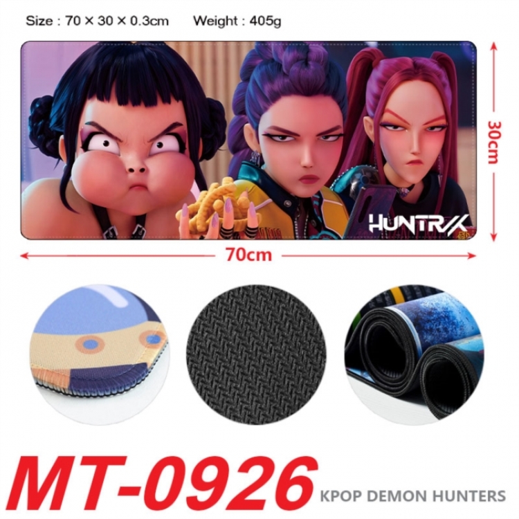 K-Pop:Demon Hunters Anime peripheral lock edge mouse pad 70X30cm