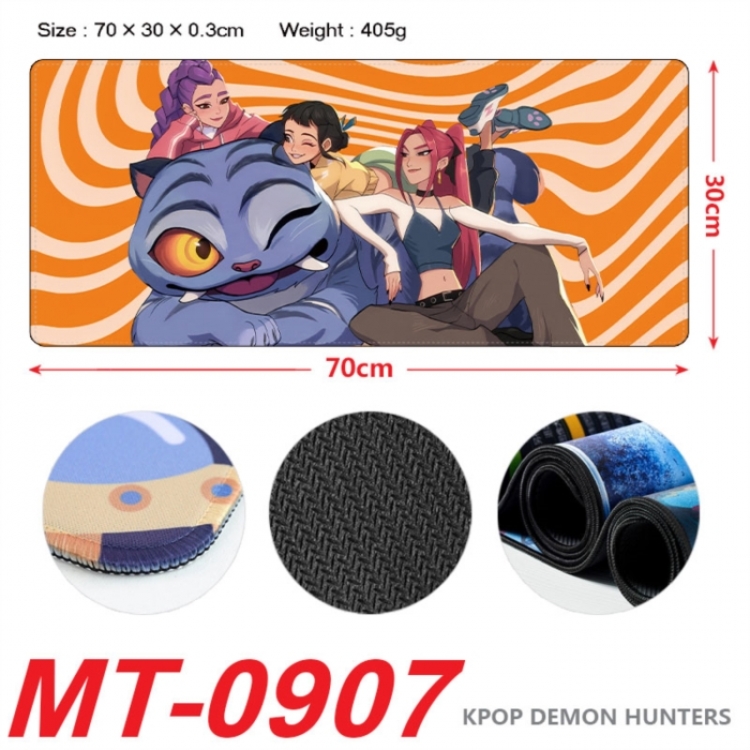 K-Pop:Demon Hunters Anime peripheral lock edge mouse pad 70X30cm