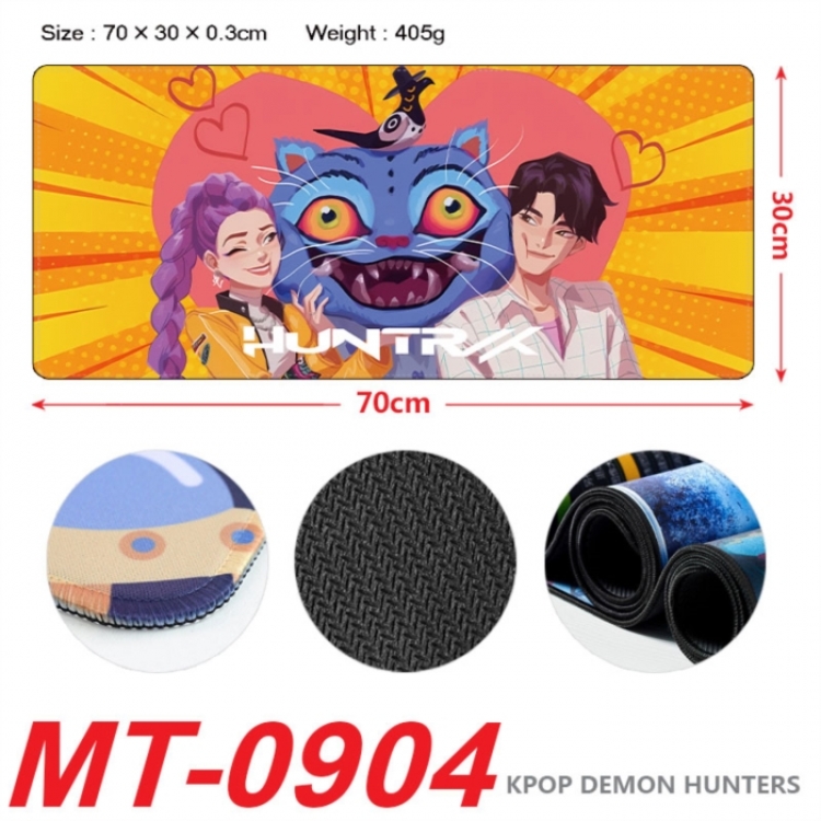 K-Pop:Demon Hunters Anime peripheral lock edge mouse pad 70X30cm
