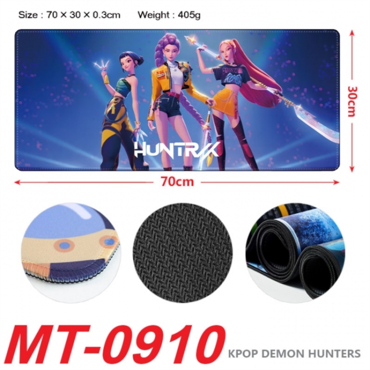 K-Pop:Demon Hunters Anime peripheral lock edge mouse pad 70X30cm