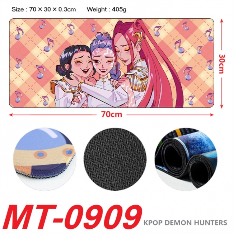 K-Pop:Demon Hunters Anime peripheral lock edge mouse pad 70X30cm
