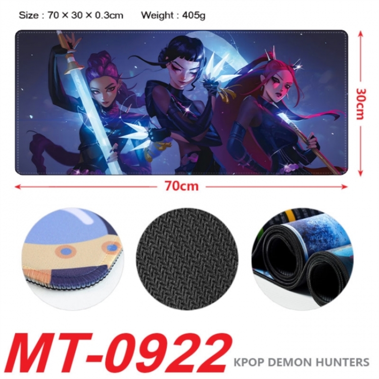 K-Pop:Demon Hunters Anime peripheral lock edge mouse pad 70X30cm