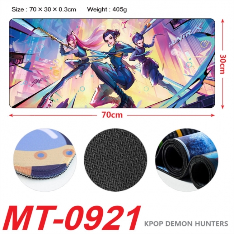 K-Pop:Demon Hunters Anime peripheral lock edge mouse pad 70X30cm