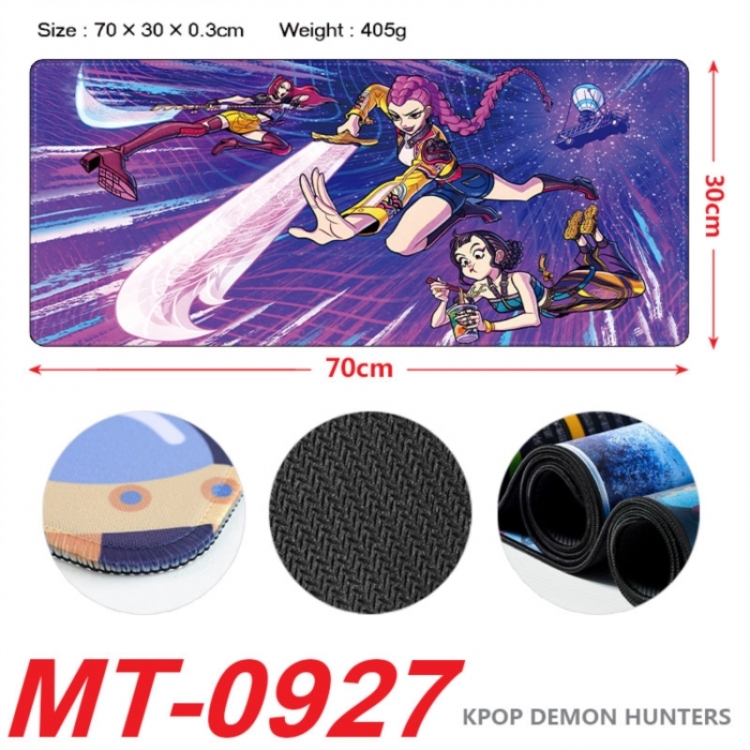 K-Pop:Demon Hunters Anime peripheral lock edge mouse pad 70X30cm