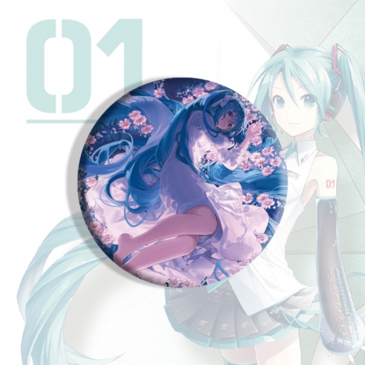 Hatsune Miku Anime tinplate brooch badge price for 5 pcs
