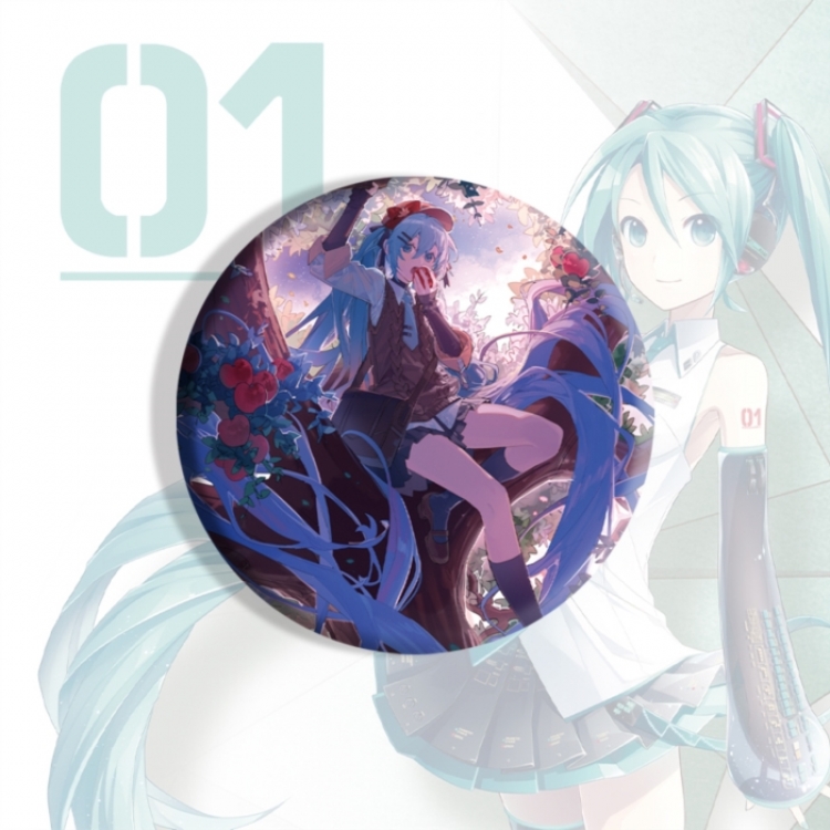 Hatsune Miku Anime tinplate brooch badge price for 5 pcs