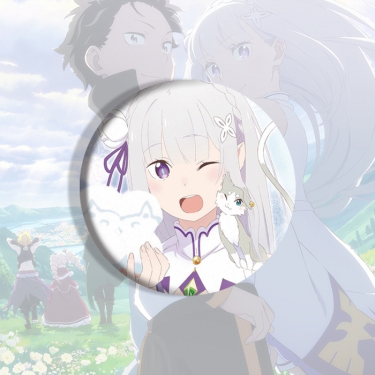 Re:Zero kara Hajimeru Isekai Seikatsu Anime tinplate brooch badge price for 5 pcs