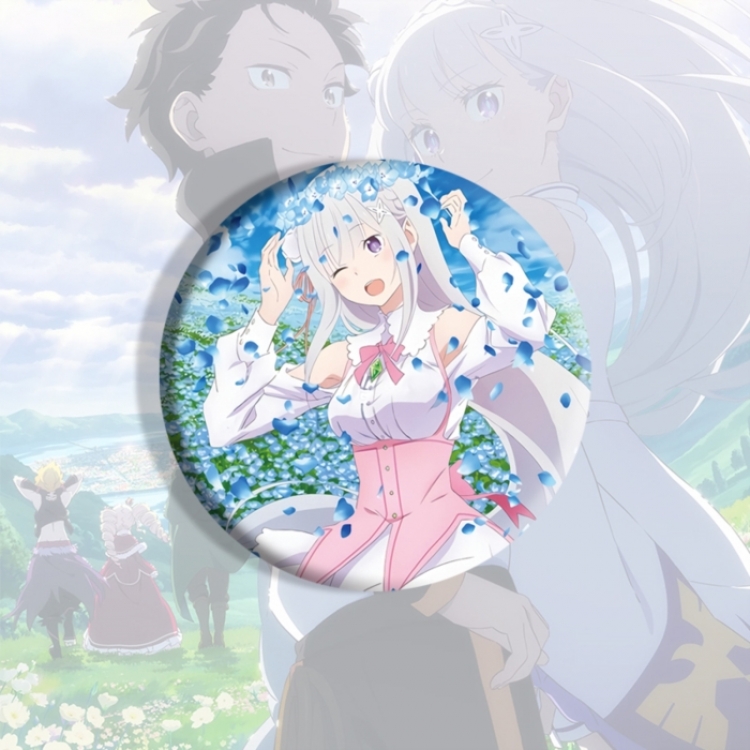 Re:Zero kara Hajimeru Isekai Seikatsu Anime tinplate brooch badge price for 5 pcs