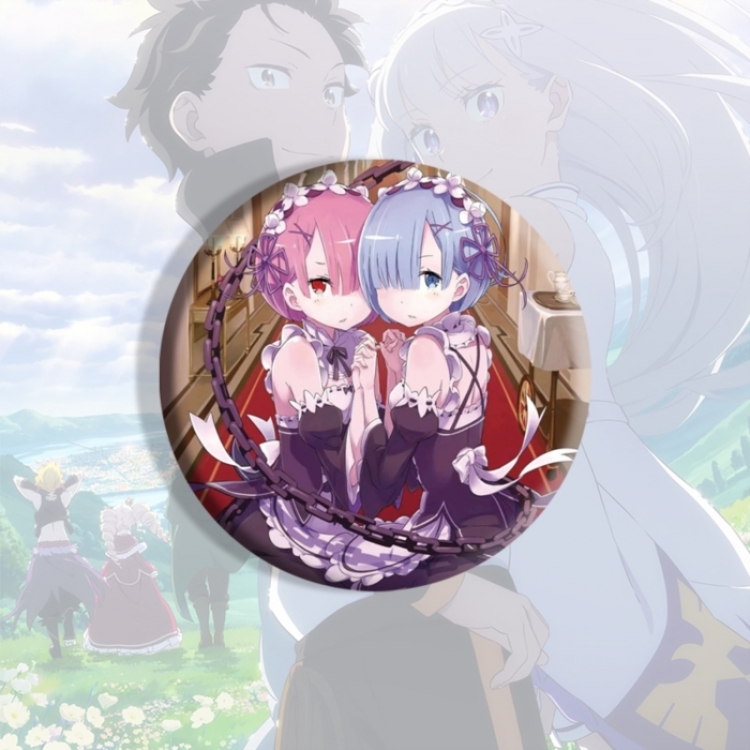 Re:Zero kara Hajimeru Isekai Seikatsu Anime tinplate brooch badge price for 5 pcs