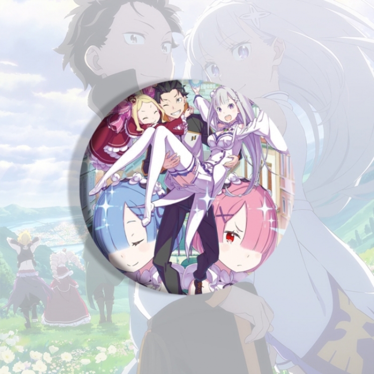 Re:Zero kara Hajimeru Isekai Seikatsu Anime tinplate brooch badge price for 5 pcs