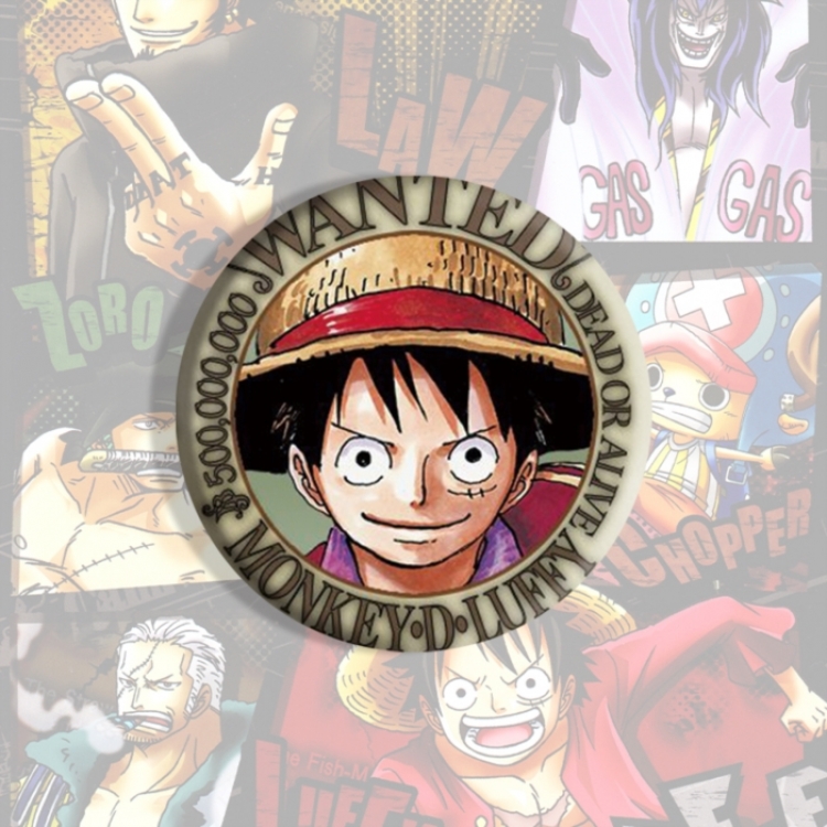 One Piece Anime tinplate brooch badge price for 5 pcs