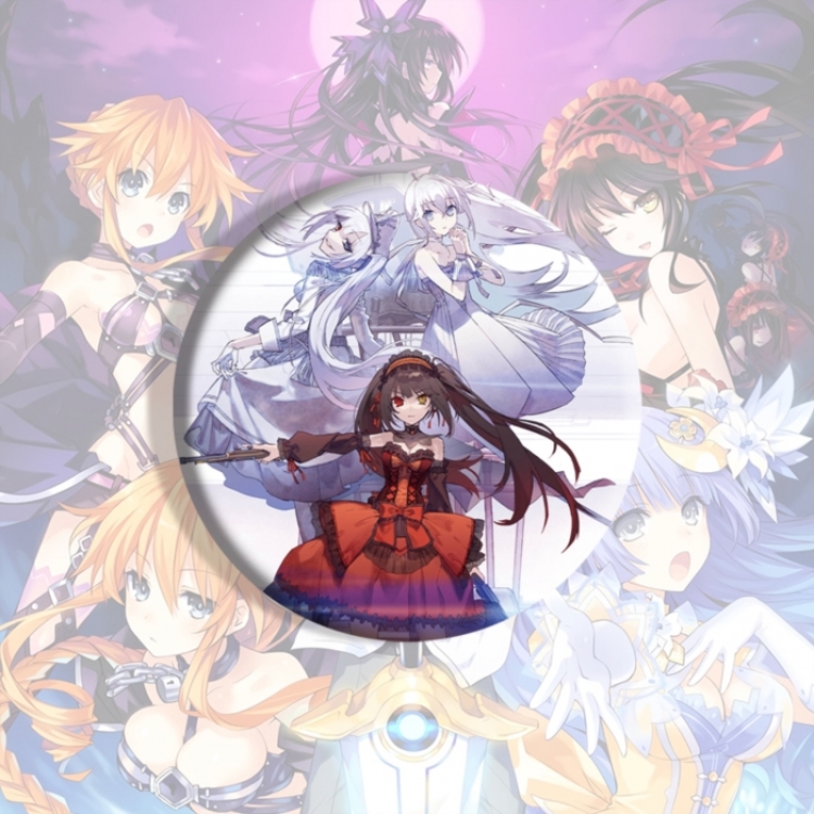 Date-A-Live Anime tinplate brooch badge price for 5 pcs