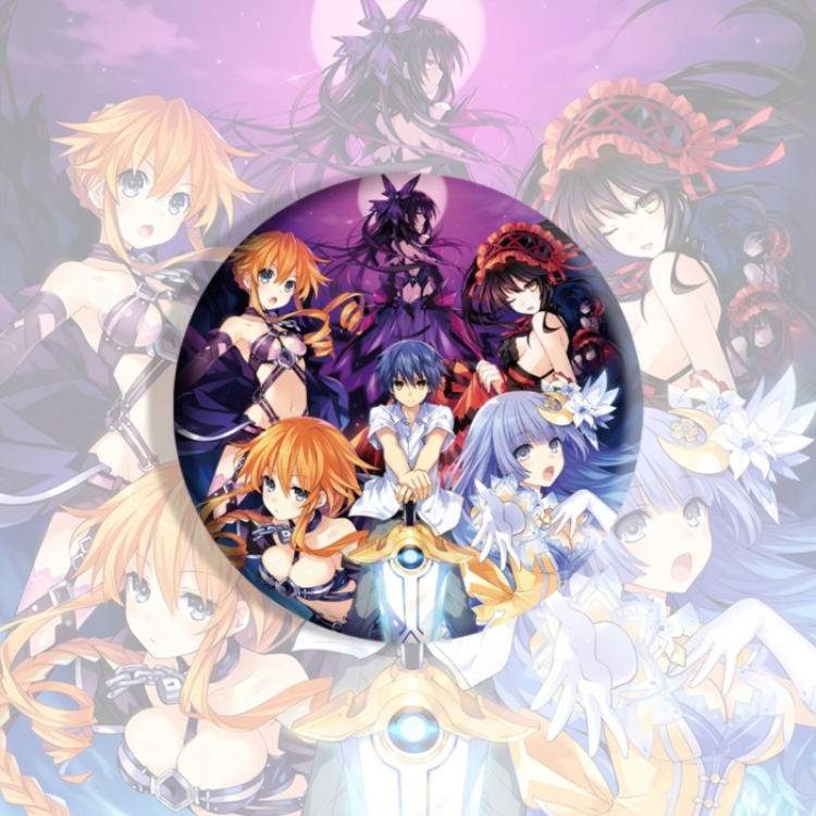 Date-A-Live Anime tinplate brooch badge price for 5 pcs