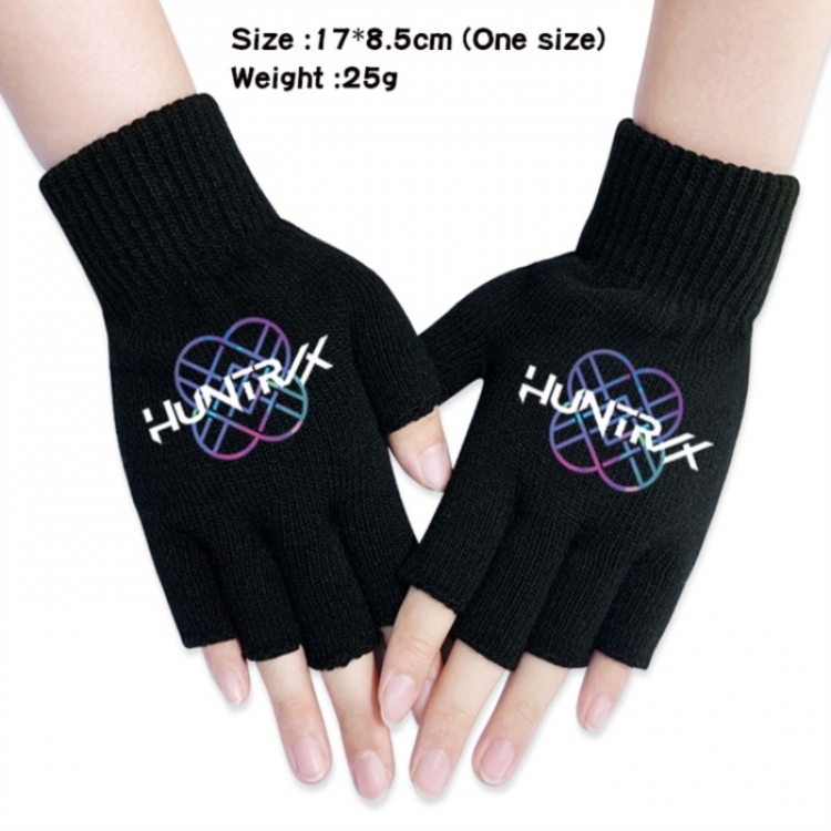 K-Pop:Demon Hunters Anime knitted half finger gloves 17x8.5cm
