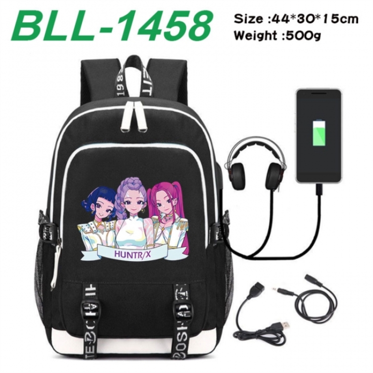 K-Pop:Demon Hunters Game Canvas Backpack Waterproof School Bag 44X30X15CM 500G