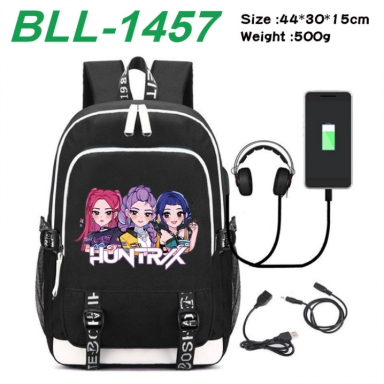 K-Pop:Demon Hunters Game Canvas Backpack Waterproof School Bag 44X30X15CM 500G