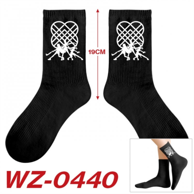 K-Pop:Demon Hunters Anime printing medium sock tube height 19cm price for  5 pairs