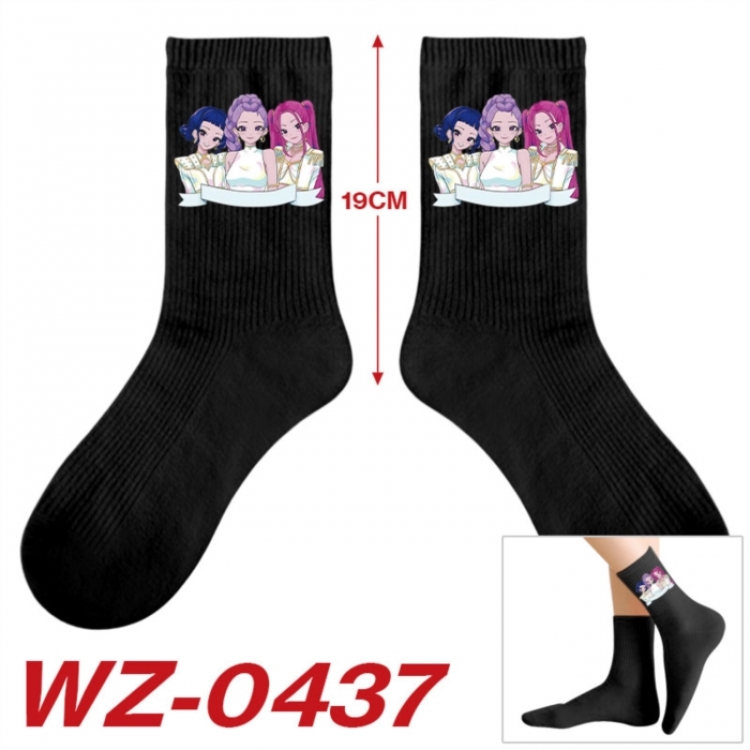 K-Pop:Demon Hunters Anime printing medium sock tube height 19cm price for  5 pairs