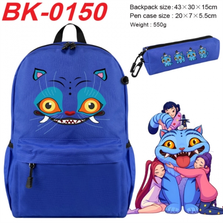 K-Pop:Demon Hunters Anime backpack pencil case set backpack 43X35X15CM