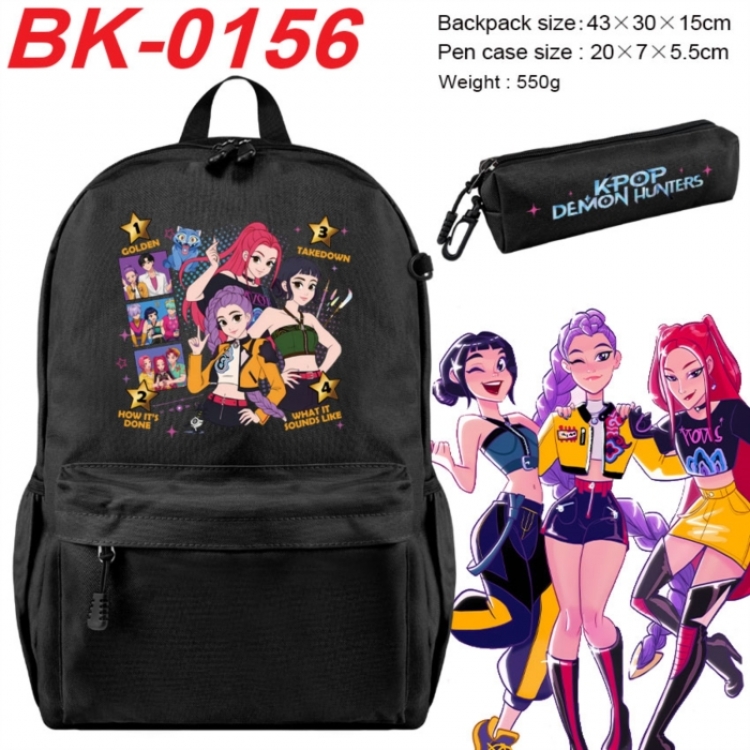K-Pop:Demon Hunters Anime backpack pencil case set backpack 43X35X15CM