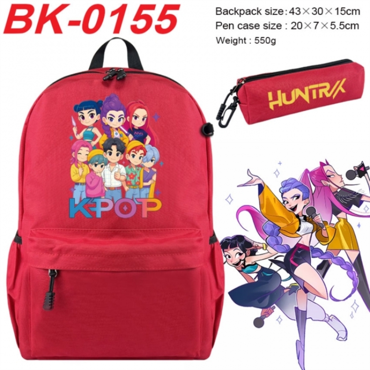 K-Pop:Demon Hunters Anime backpack pencil case set backpack 43X35X15CM