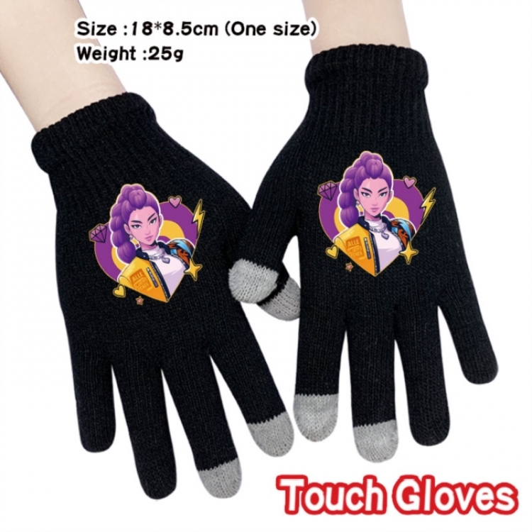 K-Pop:Demon Hunters Anime touch screen knitting all finger gloves 18X8.5CM