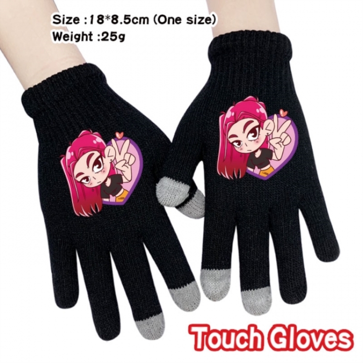 K-Pop:Demon Hunters Anime touch screen knitting all finger gloves 18X8.5CM