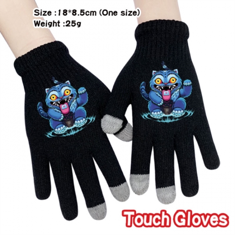 K-Pop:Demon Hunters Anime touch screen knitting all finger gloves 18X8.5CM