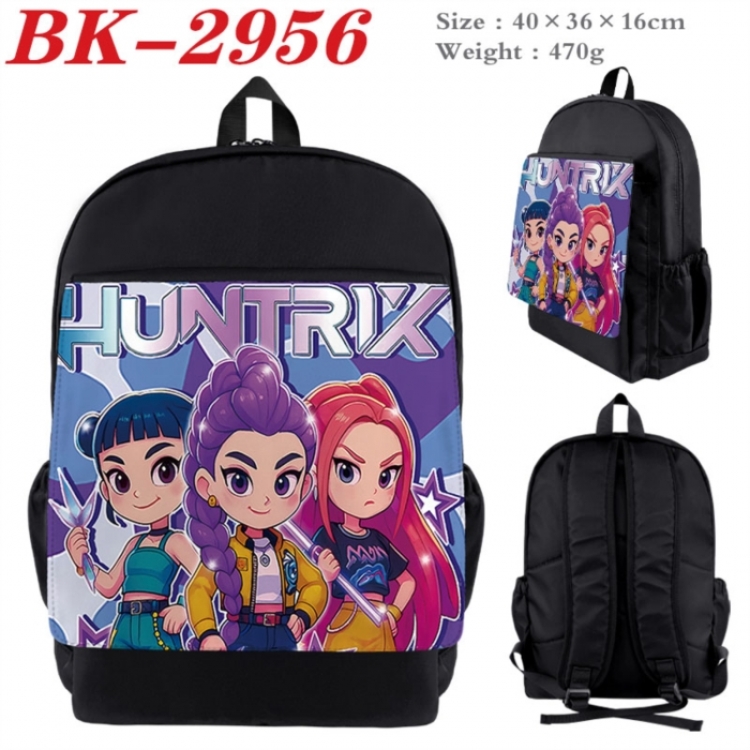 K-Pop:Demon Hunters Waterproof nylon canvas flip color picture backpack 40X36X16CM
