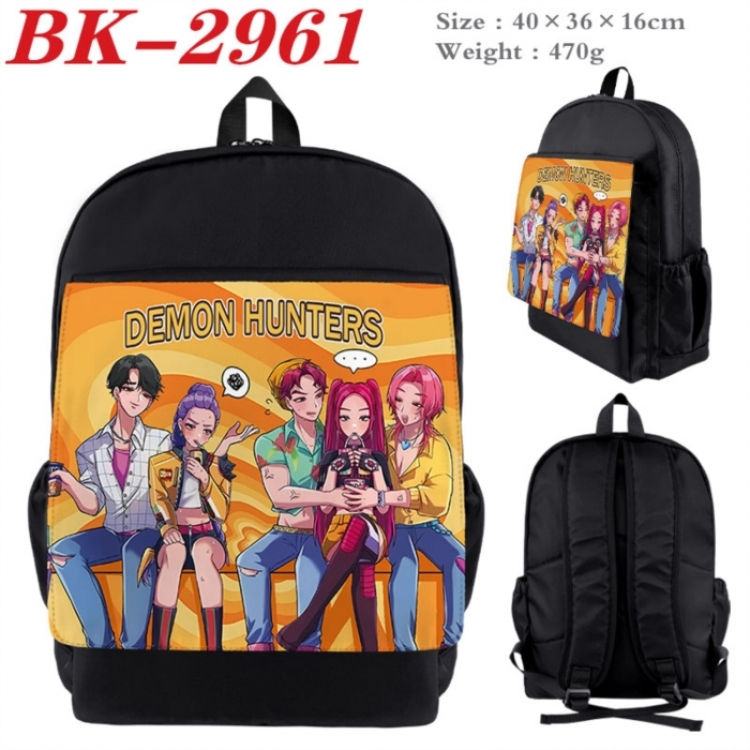 K-Pop:Demon Hunters Waterproof nylon canvas flip color picture backpack 40X36X16CM