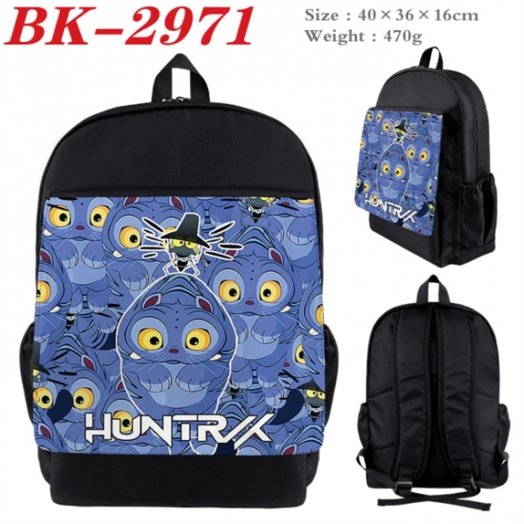 K-Pop:Demon Hunters Waterproof nylon canvas flip color picture backpack 40X36X16CM