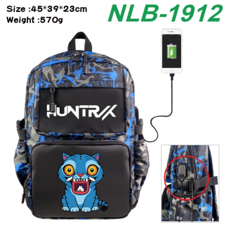 K-Pop:Demon Hunters Anime waterproof nylon camouflage backpack School Bag 45X39X23CM