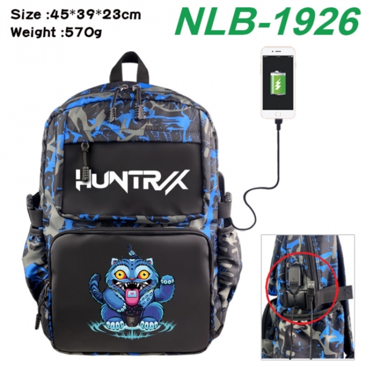 K-Pop:Demon Hunters Anime waterproof nylon camouflage backpack School Bag 45X39X23CM