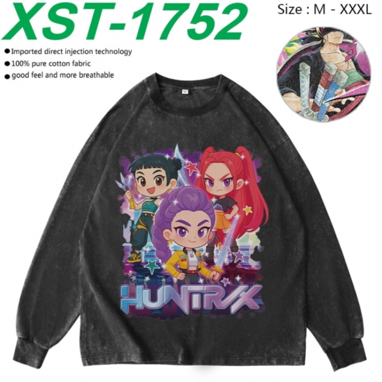 K-Pop:Demon Hunters Anime washing water pure cotton long sleeved sweatshirt from M to 3XL