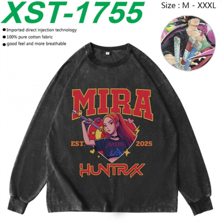 K-Pop:Demon Hunters Anime washing water pure cotton long sleeved sweatshirt from M to 3XL