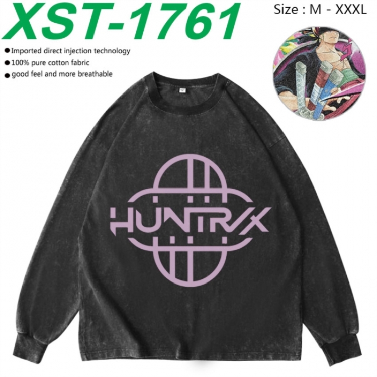 K-Pop:Demon Hunters Anime washing water pure cotton long sleeved sweatshirt from M to 3XL