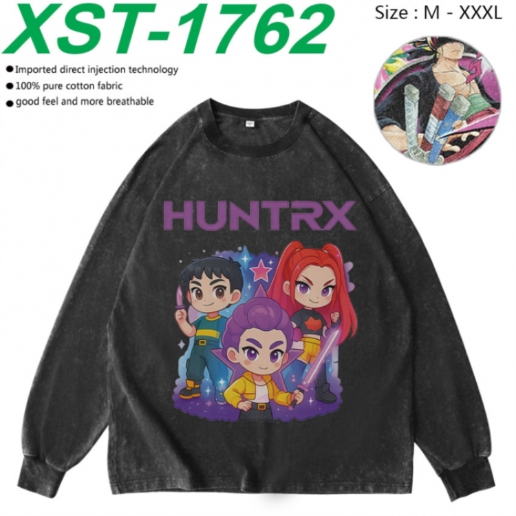 K-Pop:Demon Hunters Anime washing water pure cotton long sleeved sweatshirt from M to 3XL