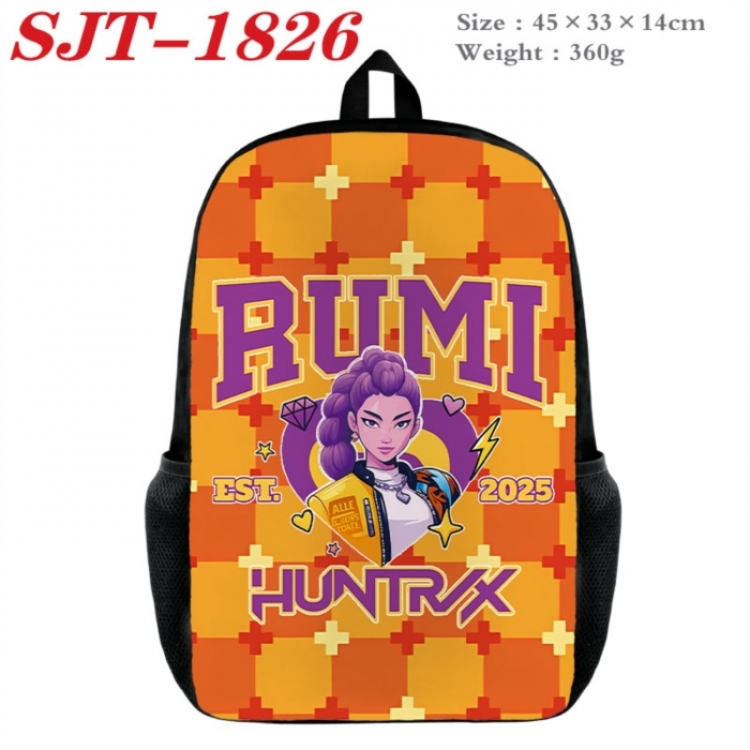 K-Pop:Demon Hunters Anime nylon canvas backpack student backpack 45x33x14cm