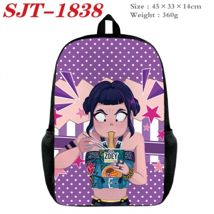 K-Pop:Demon Hunters Anime nylon canvas backpack student backpack 45x33x14cm