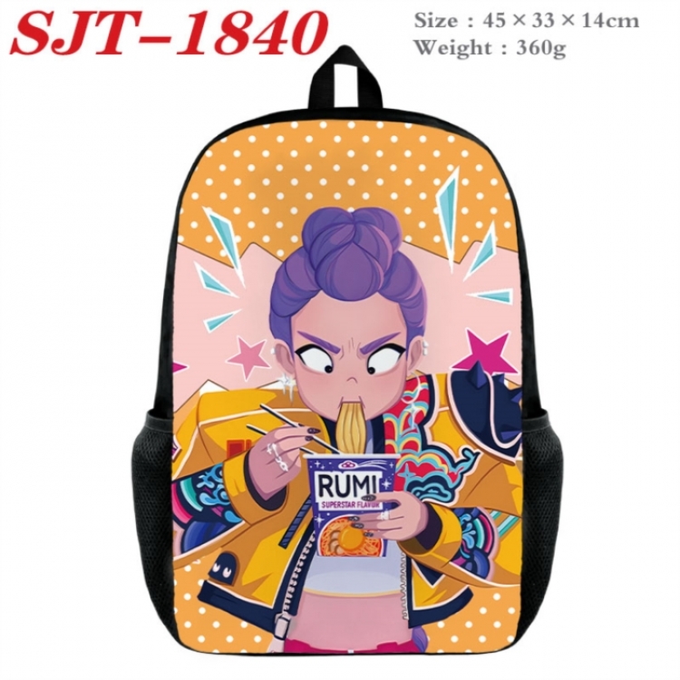 K-Pop:Demon Hunters Anime nylon canvas backpack student backpack 45x33x14cm