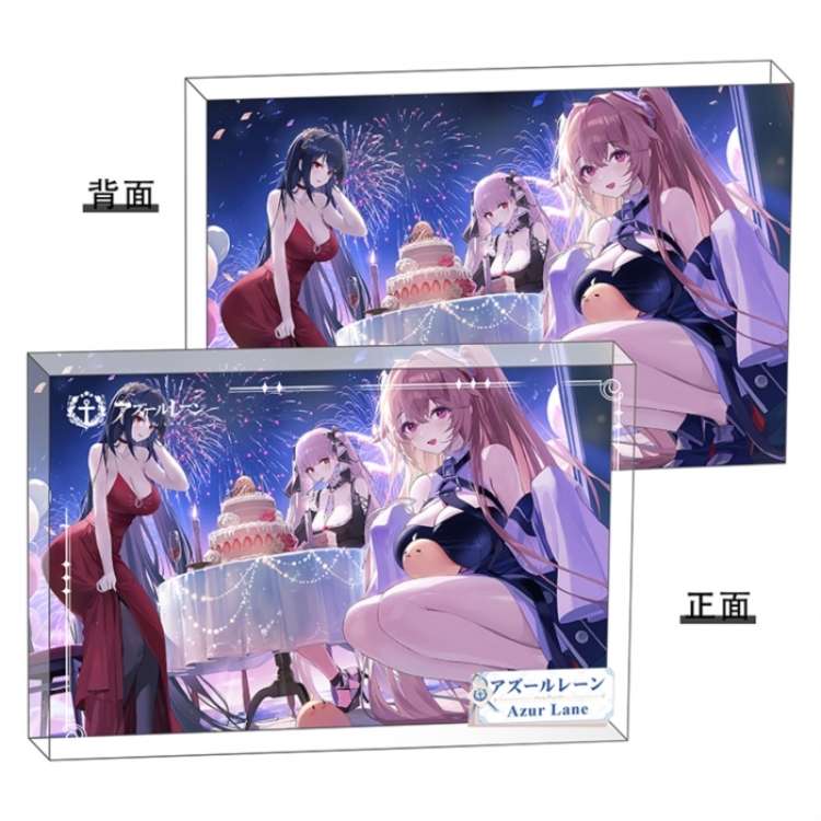 Azur Lane Anime game acrylic card brick desktop decoration 8X12X1.2cm