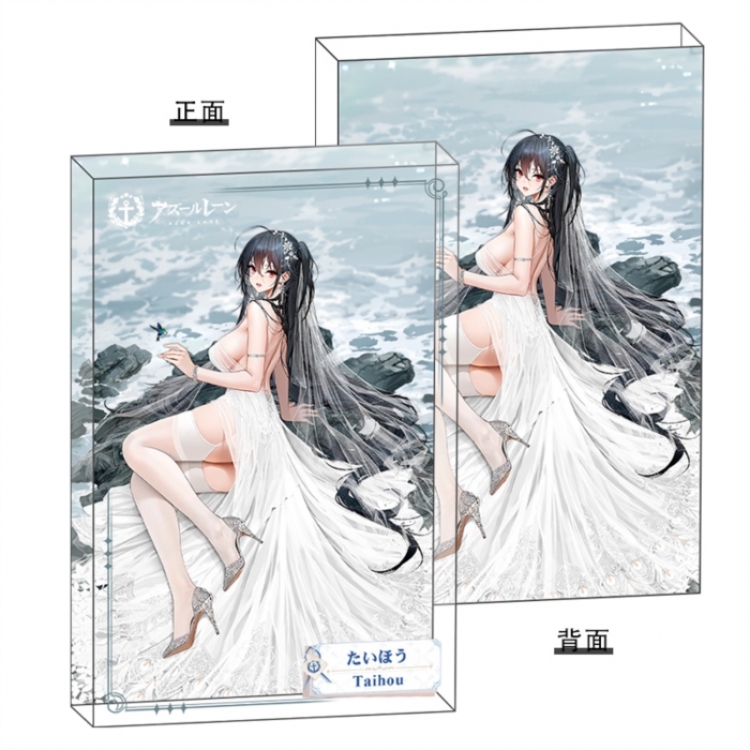 Azur Lane Anime game acrylic card brick desktop decoration 8X12X1.2cm