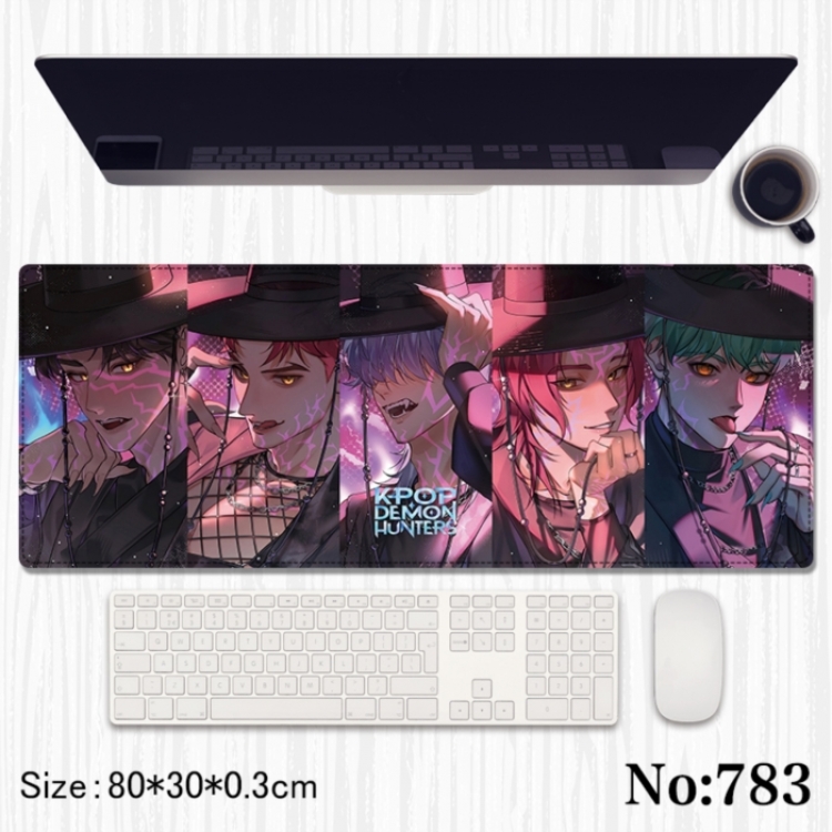 K-Pop:Demon Hunters  Anime peripheral computer mouse pad office desk pad multifunctional pad 80X30X0.3cm