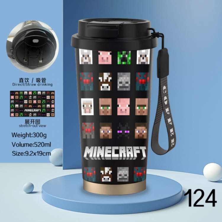 Minecraft Anime peripheral stainless steel coffee cup 520ML