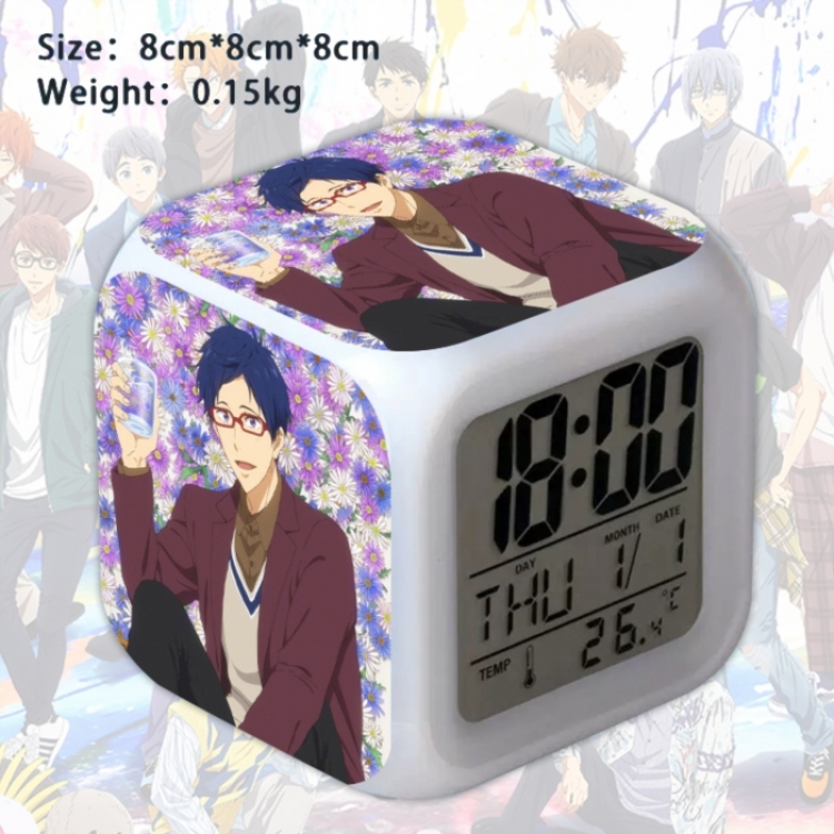 Free! Anime Square Alarm Clock 8x8x8cm