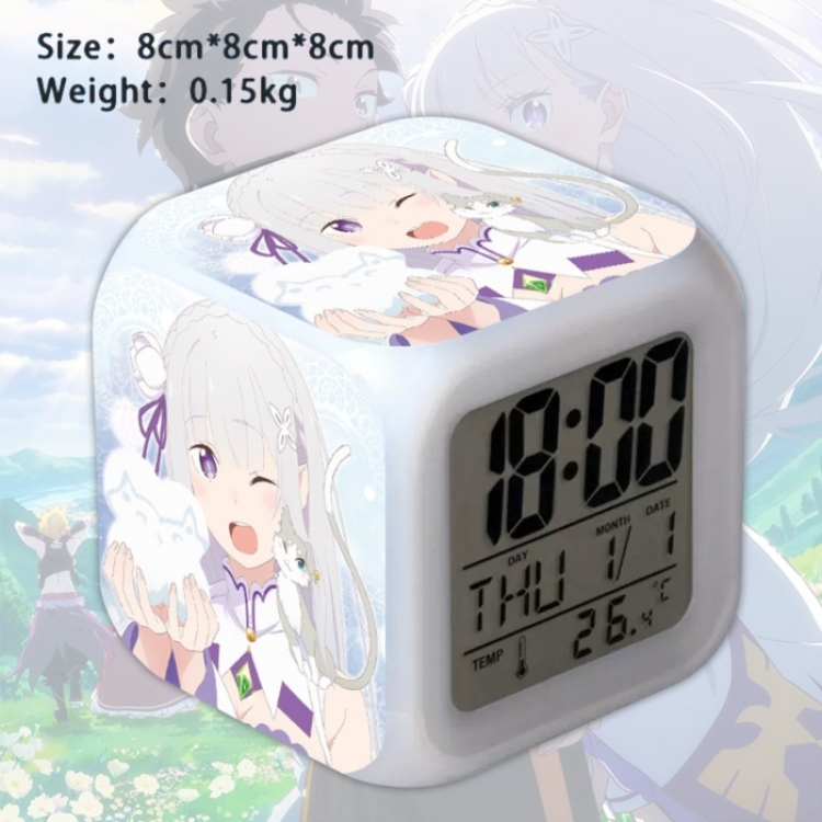 Re:Zero kara Hajimeru Isekai Seikatsu Anime Square Alarm Clock 8x8x8cm